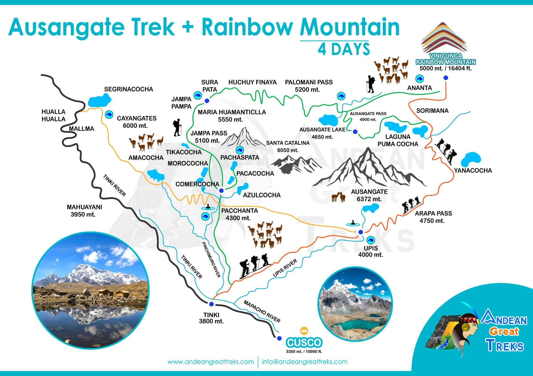 Explore the Ausangate Trek and Rainbow Mountain Vinicunca in 4 days