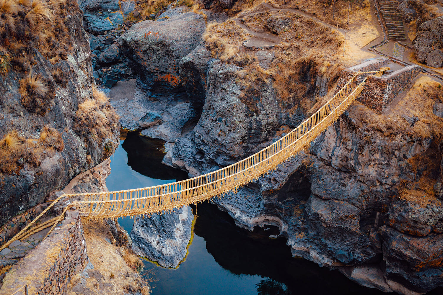 3.- INCA BRÜCKE VON Q'ESWACHAKA.