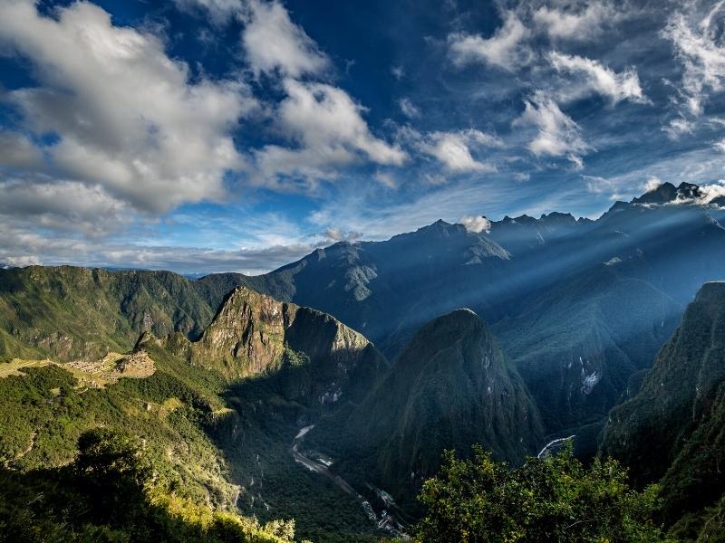 sunrise at machu picchu from sun gate by andean great treks